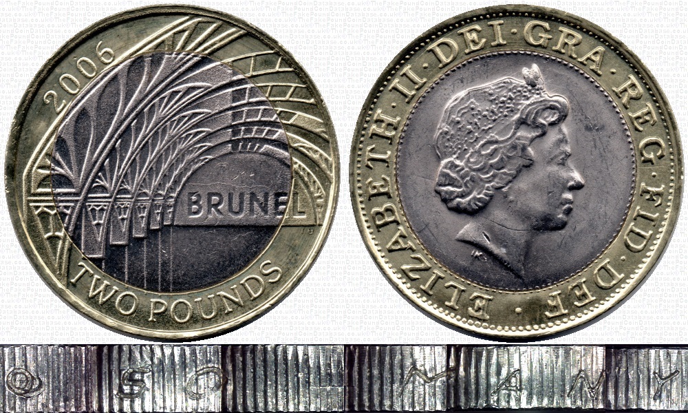 Image of the coin. All images  TheFakePoundCoinDatabase unless otherwise stated.