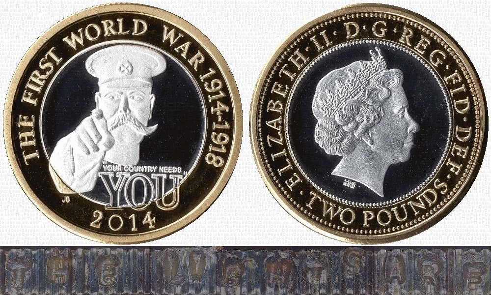 Image of the coin. All images  TheFakePoundCoinDatabase unless otherwise stated.