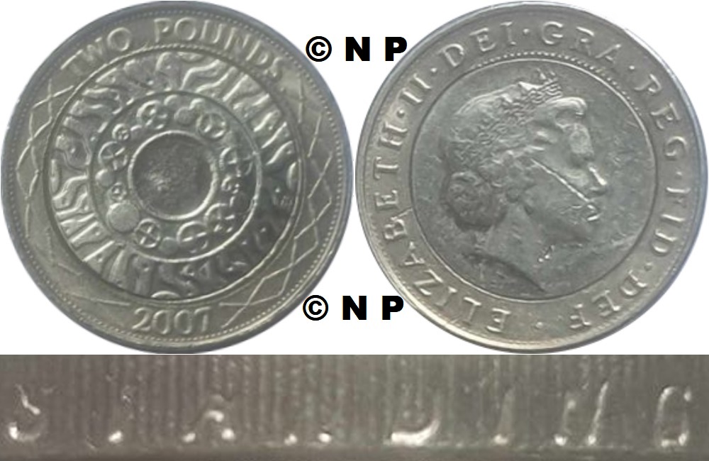 Image of the coin. All images  TheFakePoundCoinDatabase unless otherwise stated.