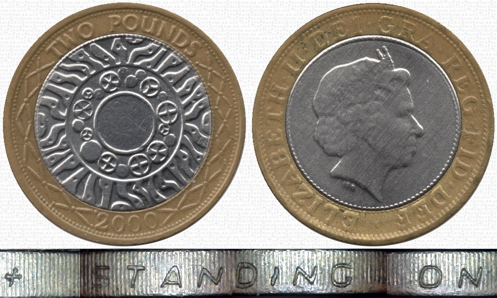 Image of the coin. All images  TheFakePoundCoinDatabase unless otherwise stated.