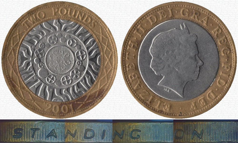 Image of the coin. All images  TheFakePoundCoinDatabase unless otherwise stated.