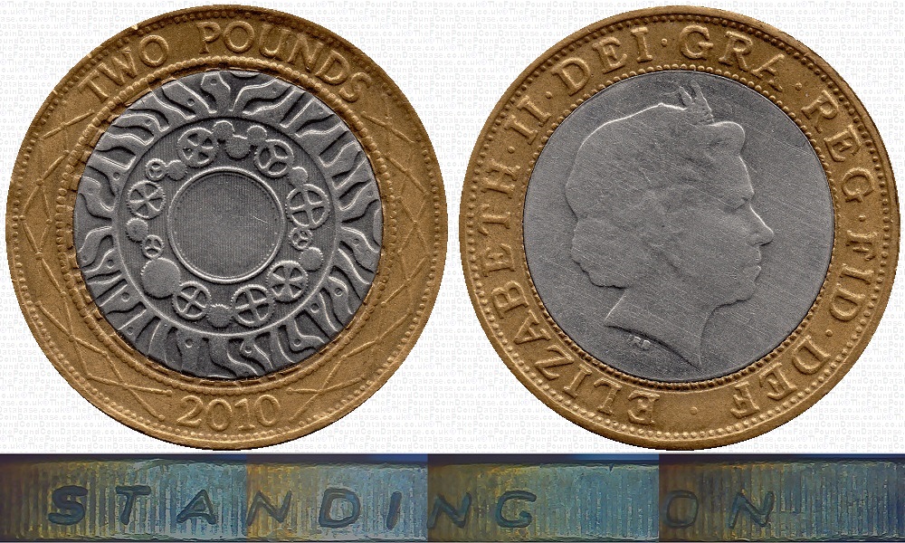 Image of the coin. All images  TheFakePoundCoinDatabase unless otherwise stated.