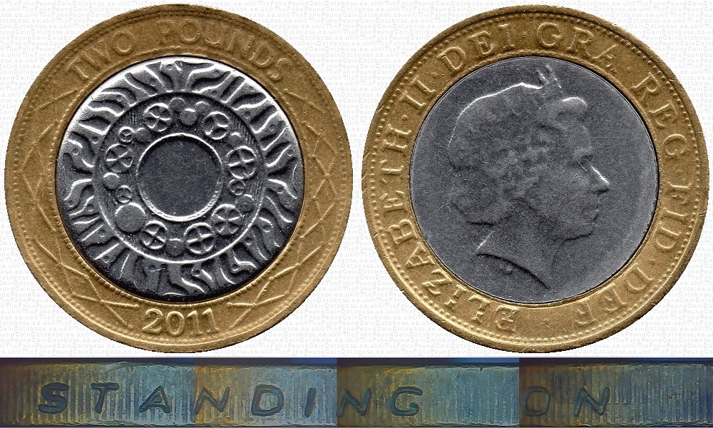 Image of the coin. All images  TheFakePoundCoinDatabase unless otherwise stated.