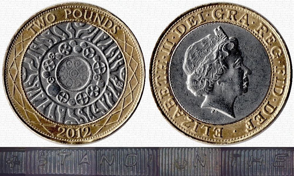 Image of the coin. All images  TheFakePoundCoinDatabase unless otherwise stated.