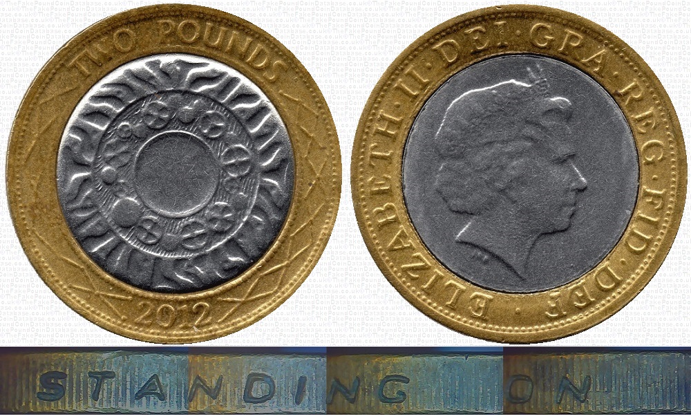 Image of the coin. All images  TheFakePoundCoinDatabase unless otherwise stated.
