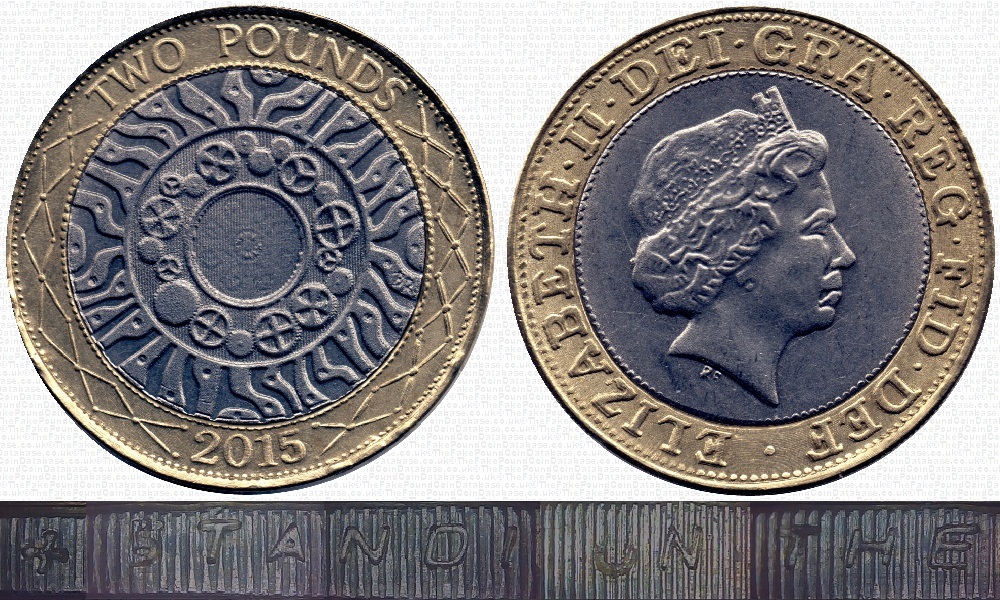 Image of the coin. All images  TheFakePoundCoinDatabase unless otherwise stated.