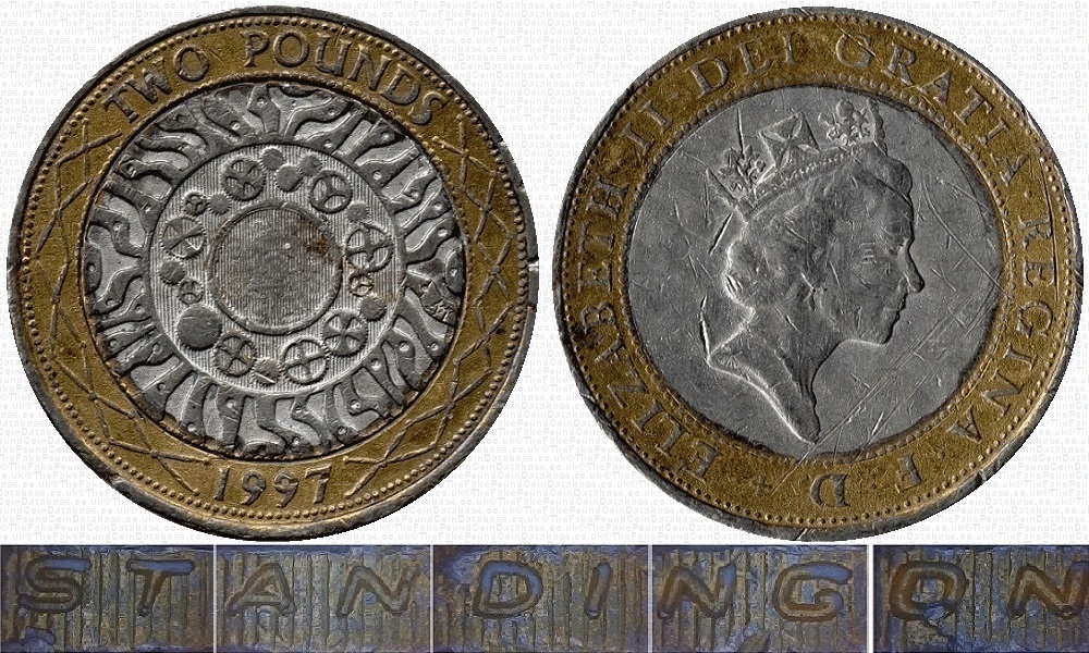 Image of the coin. All images  TheFakePoundCoinDatabase unless otherwise stated.