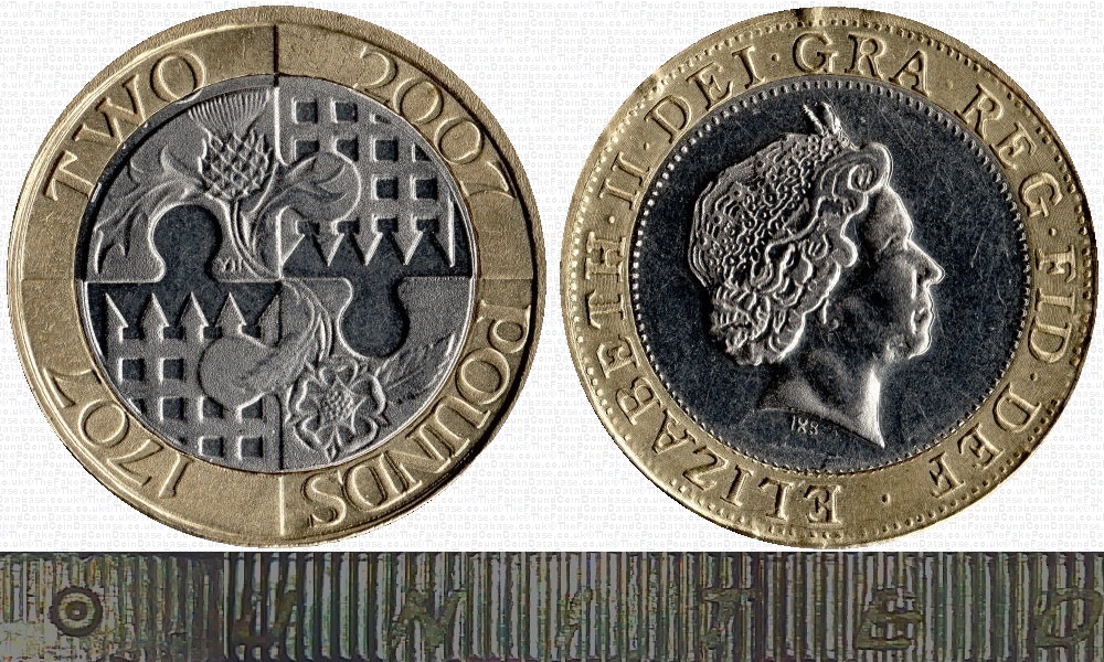 Image of the coin. All images  TheFakePoundCoinDatabase unless otherwise stated.