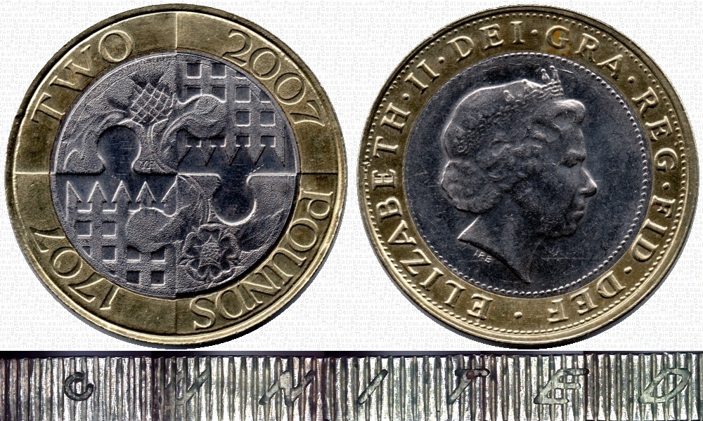 Image of the coin. All images  TheFakePoundCoinDatabase unless otherwise stated.